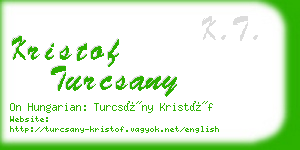 kristof turcsany business card